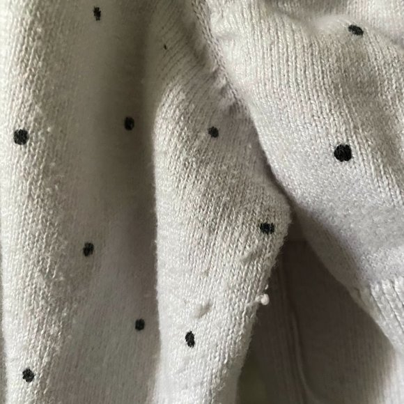 Worthington Black & White Polka-dot Ruched Cardigan - Picture 4 of 8